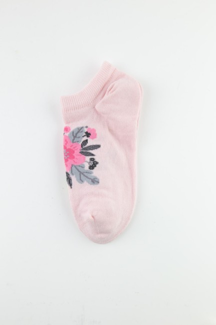 Bross Çiçek Desenli Kadın Sneaker Çorap - Thumbnail