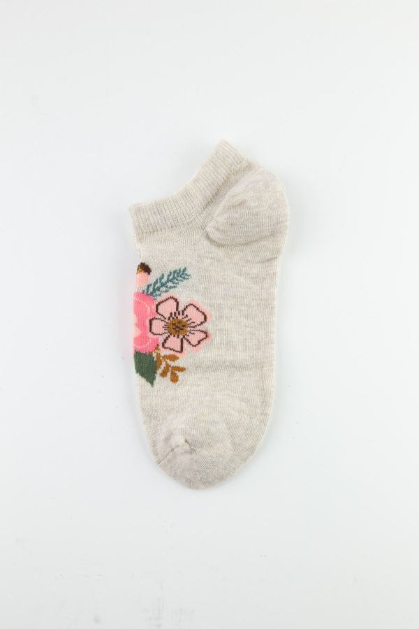 Bross Çiçek Desenli Kadın Sneaker Çorap