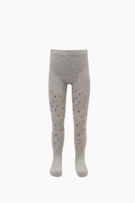 Bross Colored Stone Printed Tights For Kids - Thumbnail