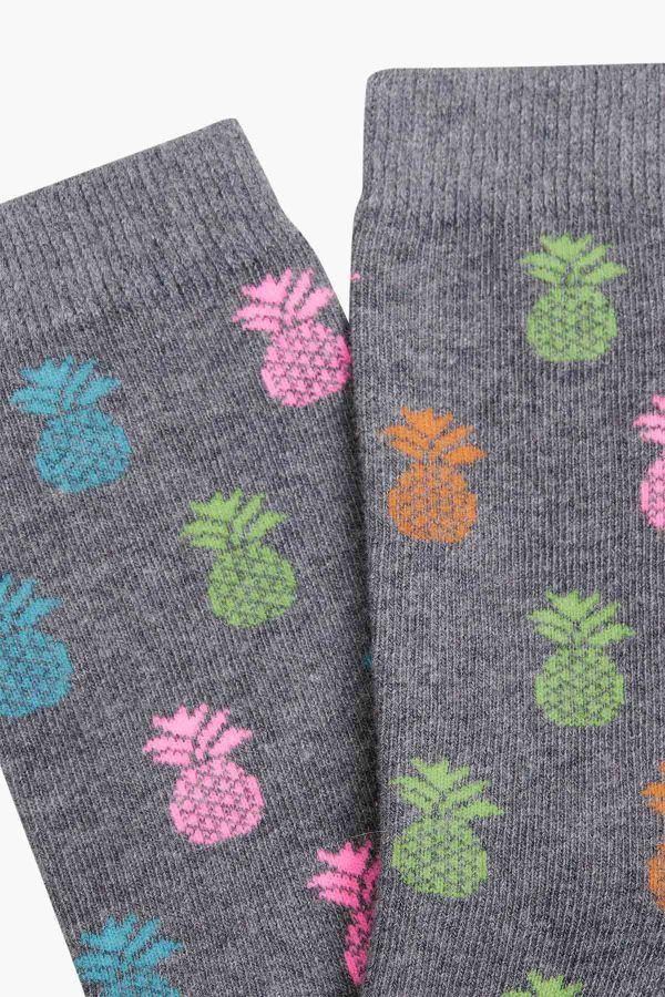Bross Colorful Pineapple Patterned Women's Socks