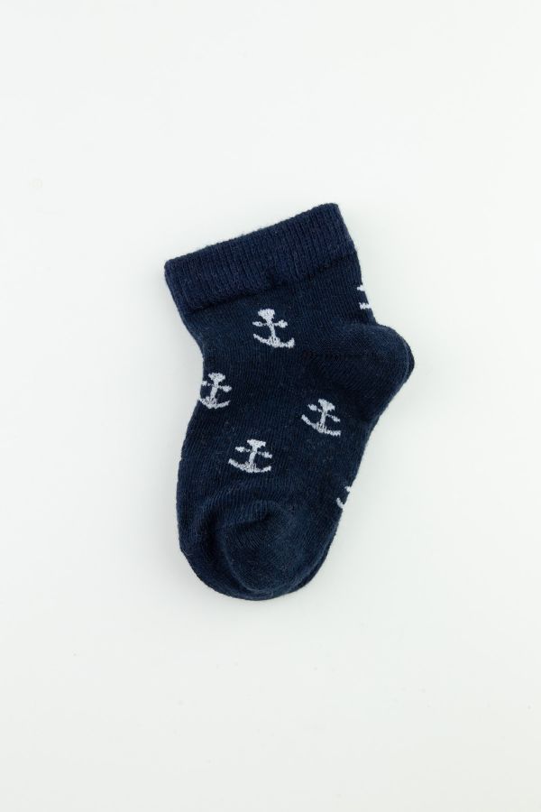Bross Bebek 3lü Deniz Temalı Patik Çorap