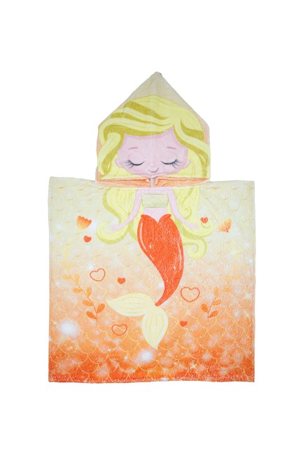 Bross - Kids Mermaid Poncho Towel 60x60cm