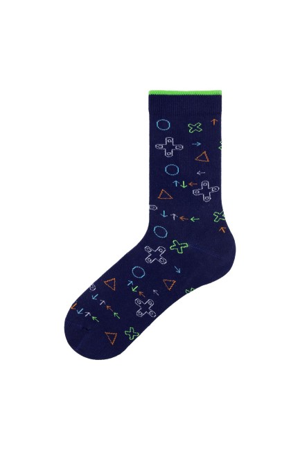 Bross Erkek 3lü Tetris Temalı Soket Çorap Kutulu-1 - Thumbnail