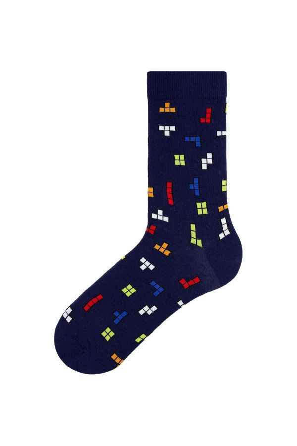 Bross Erkek 3lü Tetris Temalı Soket Çorap Kutulu-3