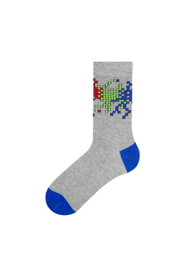 Bross Erkek 3lü Tetris Temalı Soket Çorap Kutulu-4