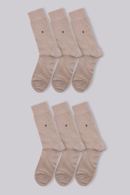Bross Erkek Pamuklu Yazlık 6lı Bej Soket Çorap - Thumbnail