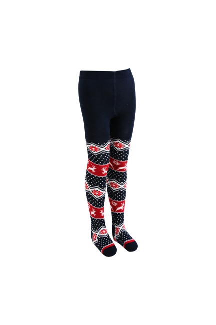 BROSS - Bross Etnik Desenli Havlu Çocuk Külotlu Çorabı