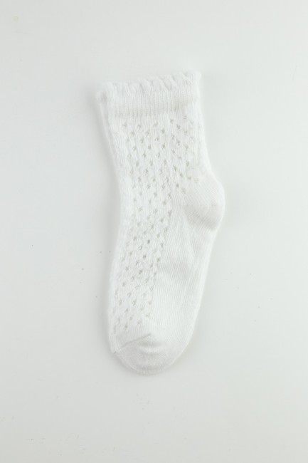 Bross File Desen Kız Bebek Soket Çorap - Thumbnail