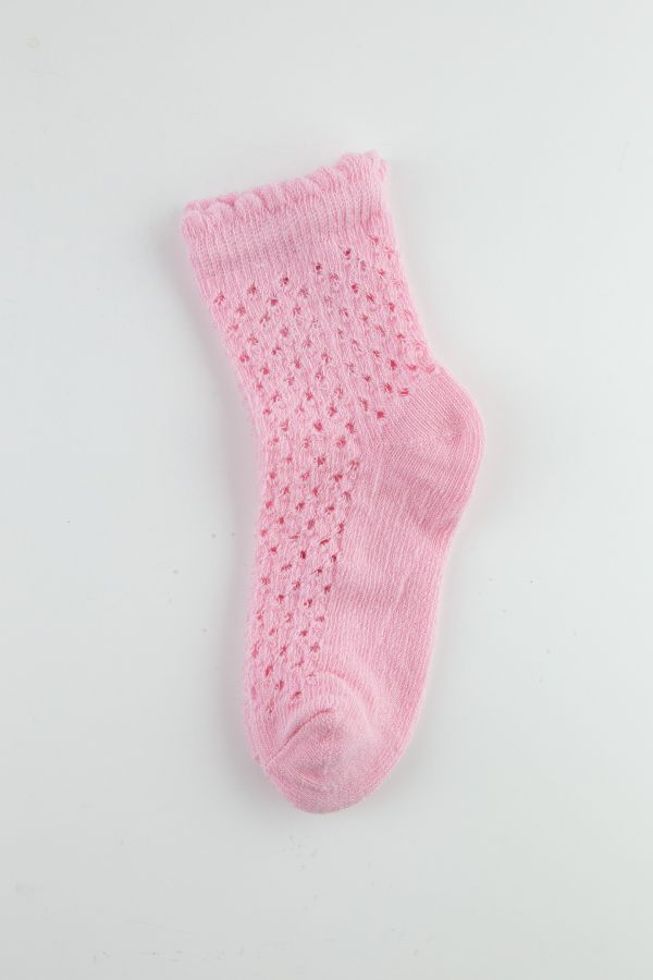 Bross File Desen Kız Bebek Soket Çorap
