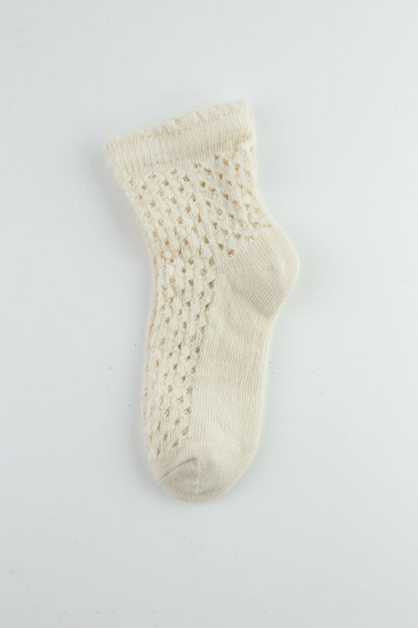 Bross File Desen Kız Bebek Soket Çorap