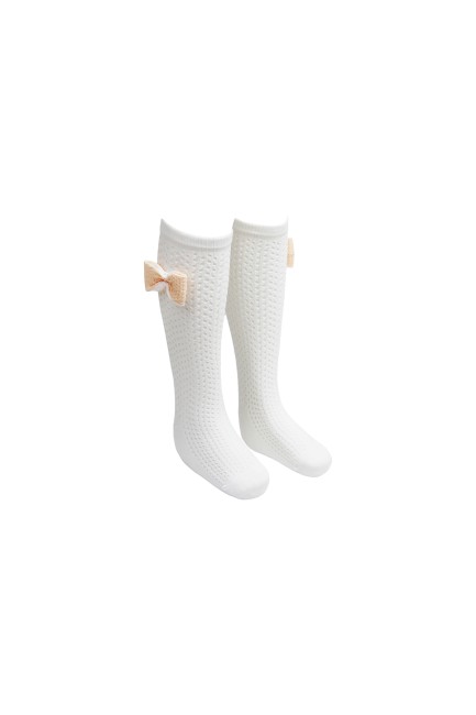 Bross - Bross Net Knee-High Kids' Socks with Bow
