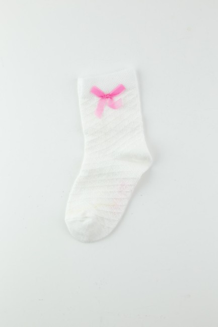 Bross Fiyonklu Kız Bebek Soket Çorap - Thumbnail
