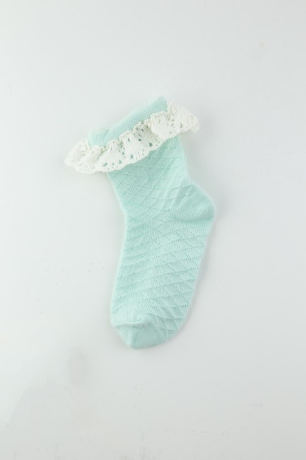 Bross Fiyonklu Kız Bebek Soket Çorap - Thumbnail