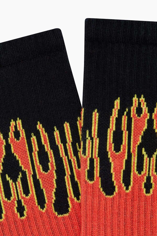 Bross Flame Patterned Men's Socks