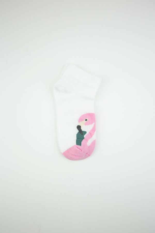 Bross Flamingo Desen Kız Çocuk Patik Çorap