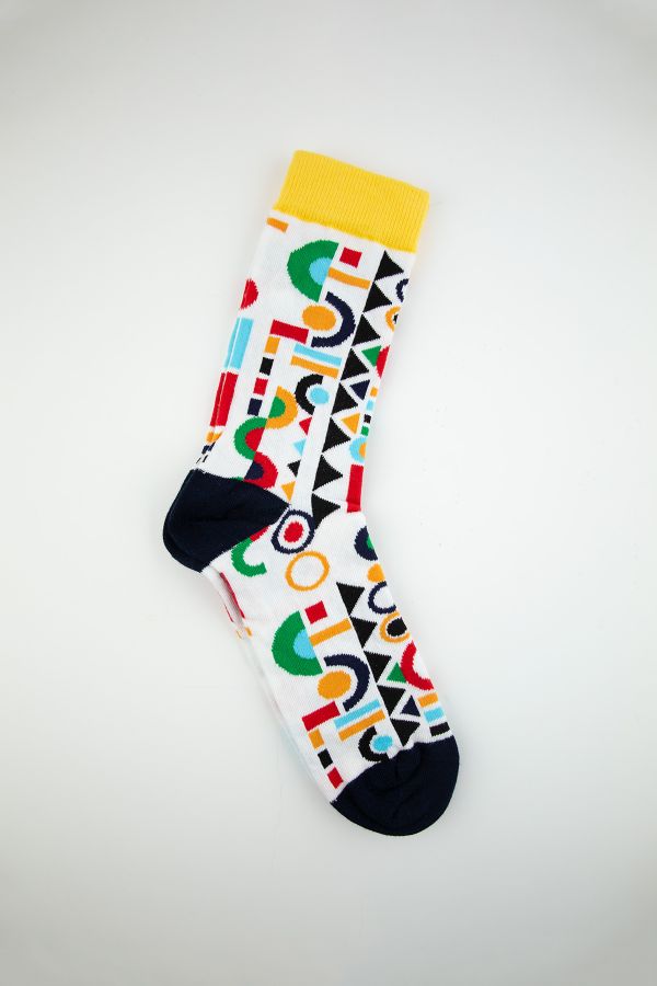 Bross Geometrik Desen 3lü Erkek Soket Çorap