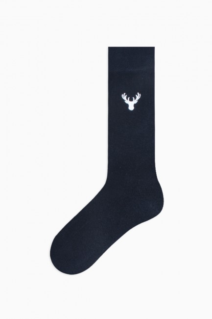 Bross - Bross Geyik Nakışlı Tabanaltı Havlu Erkek Çorabı
