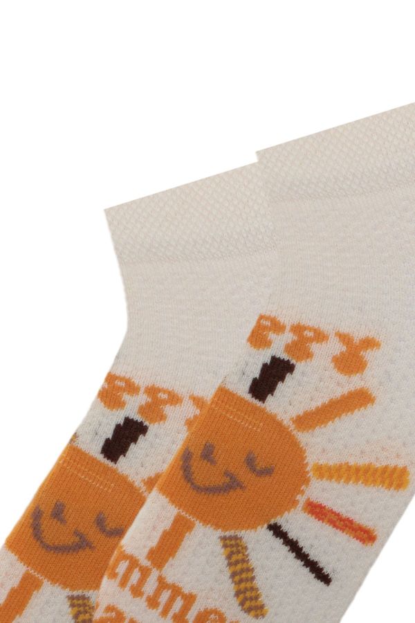 Bross Güneş Desenli Bebek 3lü Pamuklu Patik Çorap