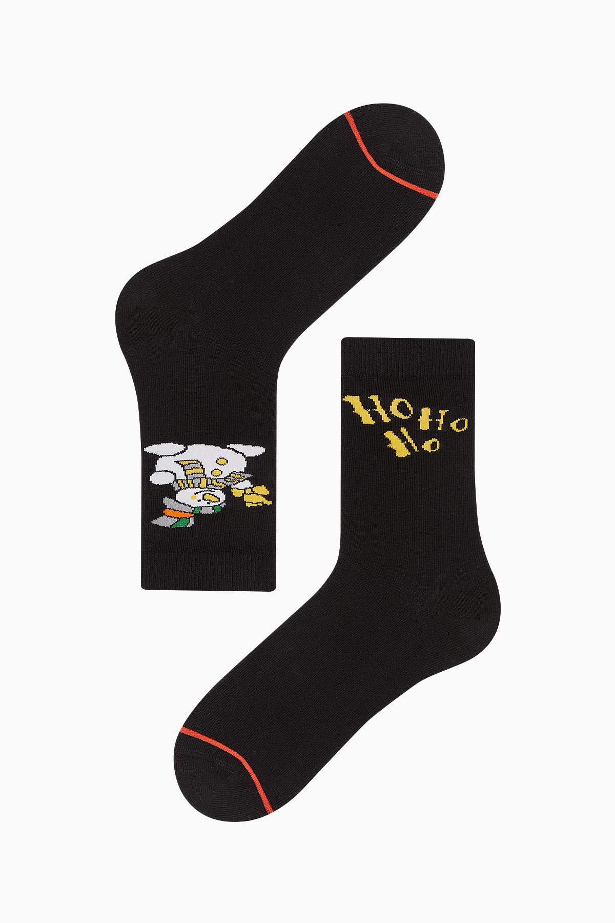 Bross Ho Ho Printed Unisex Christmas Socks - Thumbnail