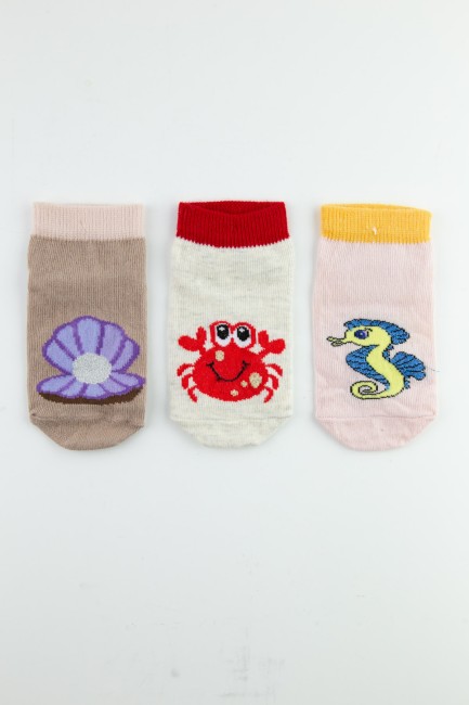BROSS - Bross İnci Desenli Kız Bebek Patik Çorap