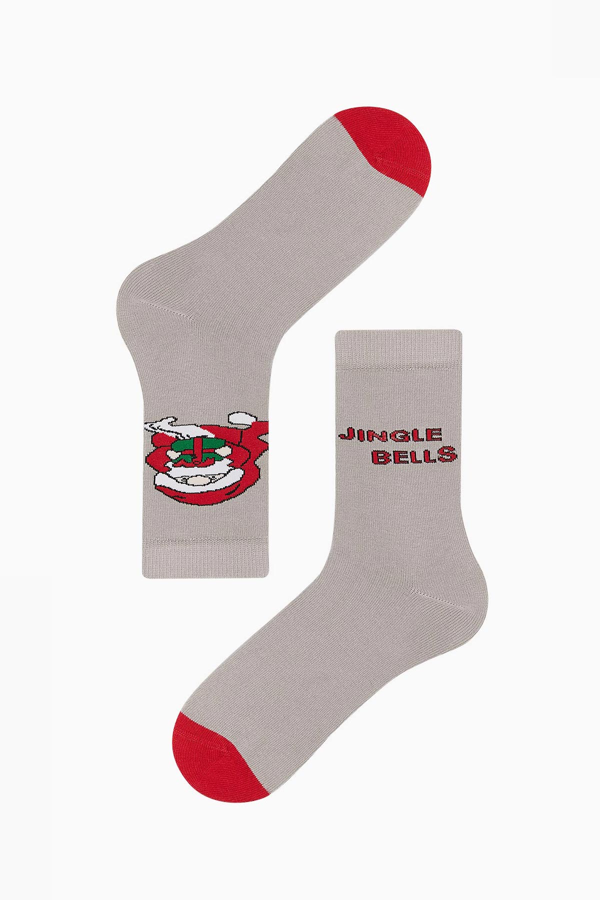 Bross - Bross Jingle Bells Yazılı Unisex Yılbaşı Çorabı