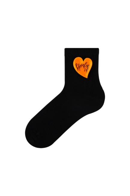 Bross Kalp Aksesuarlı Kadın Çorabı - Thumbnail