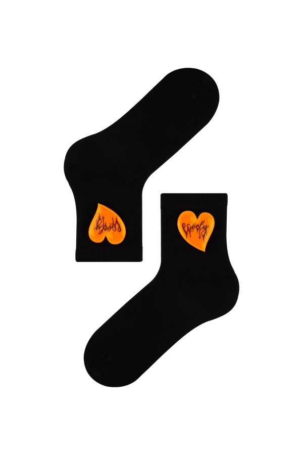Bross Kalp Aksesuarlı Kadın Çorabı