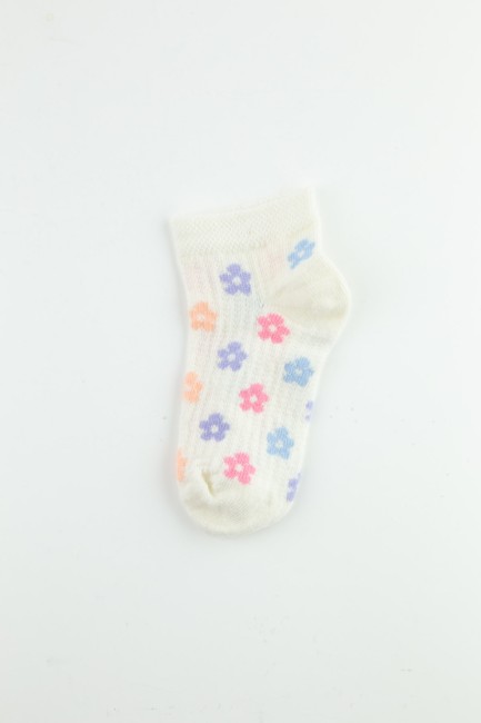 Bross Kalp Desenli Kız Bebek Patik Çorap - Thumbnail