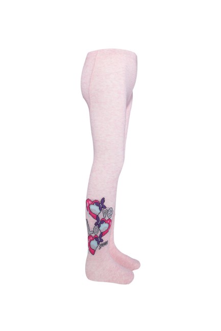 BROSS - Bross Kalp Desenli Kız Çocuk Külotlu Çorap