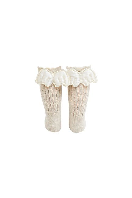 Bross - Bross Knee-High Baby Socks with Wing Accessory