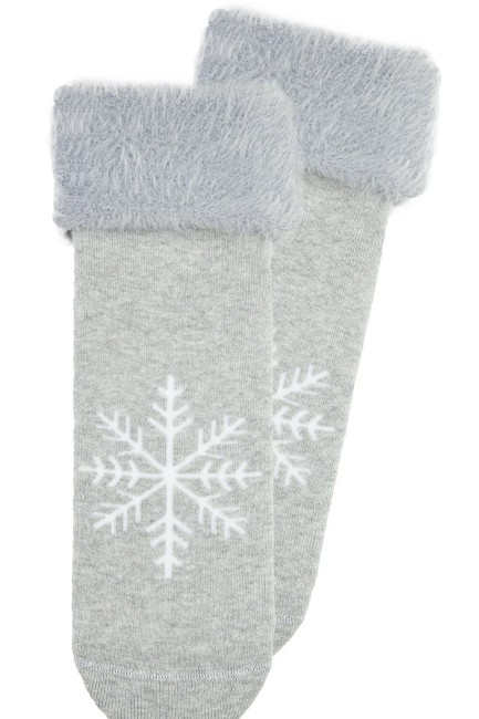Bross Kar Taneli Havlu Kadın Soket Çorap - Thumbnail