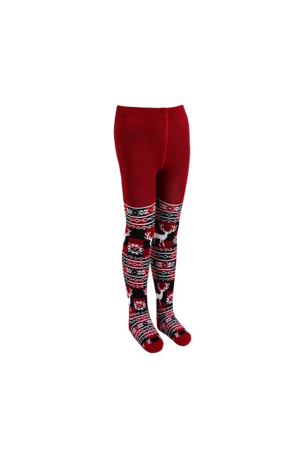 BROSS - Bross Kar,Geyik Desenli Havlu Çocuk Külotlu Çorabı