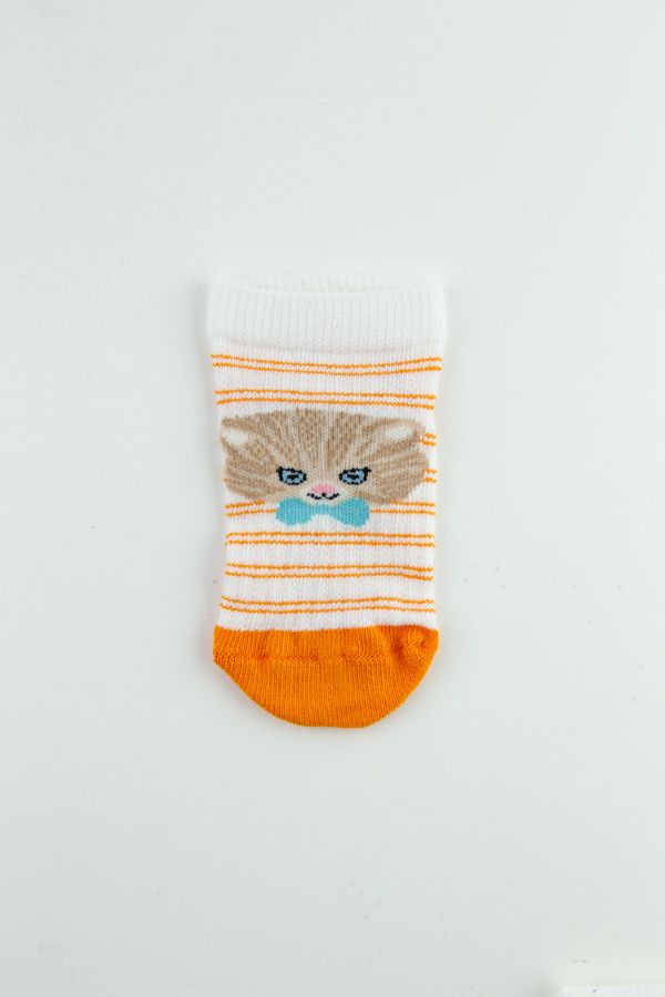 Bross Kedi Desenli Bebek Patik Çorap