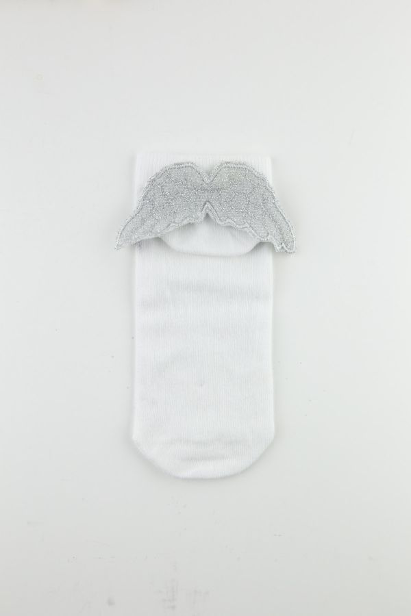 Bross Melek Kanadı Aksesuarlı Kadın Patik Çorap