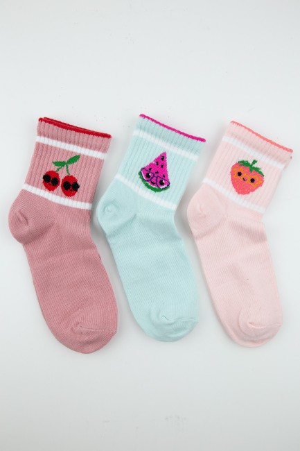 BROSS - Bross Girl Socks Fruit Patterned