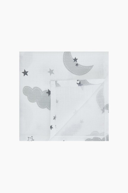 Bross - Bross Moon Pattern Baby Muslin Blanket