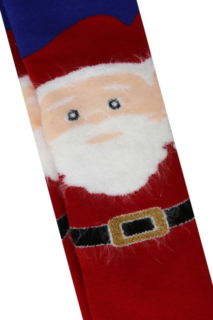 Bross Noel Baba Desen Havlu Çocuk Külotlu Çorap - Thumbnail