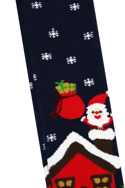 Bross Noel Baba Desenli Kutulu Havlu Çocuk Çorap - Thumbnail