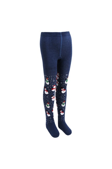 Bross Noel Temalı Havlu Çocuk Külotlu Çorabı - Thumbnail