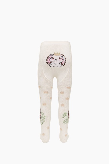 Bross - Bross Rabbit Patterned Terry Baby Tights