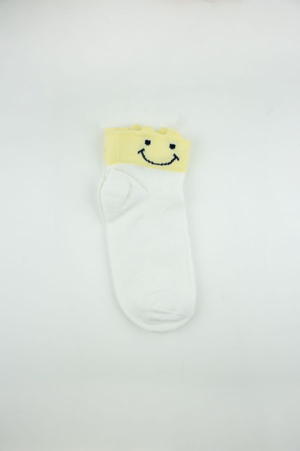 Bross Renkli Gülen Yüz Çocuk Patik Çorap
