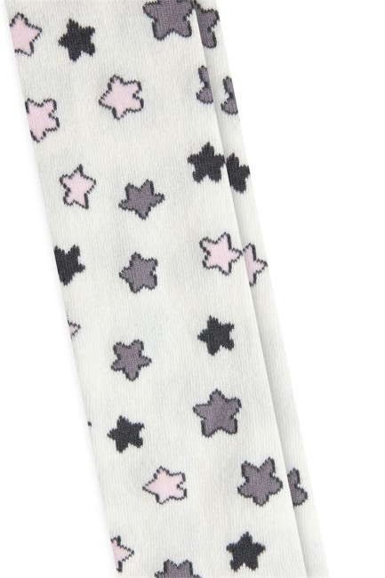 BROSS - Bross Renkli Yıldız Desen Kız Bebek Külotlu Çorap