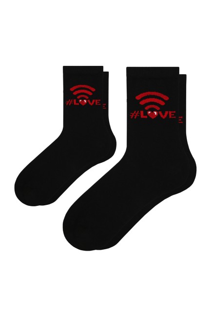 Bross Sevgili Kombini Love Yazılı Çorap - Thumbnail