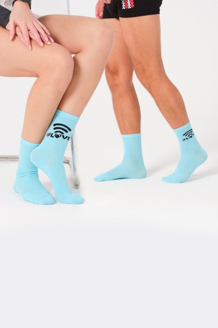 Bross - Bross Paar Kombination Herz gemusterte Socken