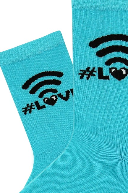 Bross Sevgili Kombini Love Yazılı Çorap - Thumbnail