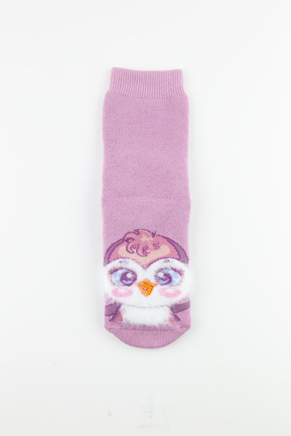 Bross 3lü Sevimli Kuş Desenli Havlu Çocuk Çorap