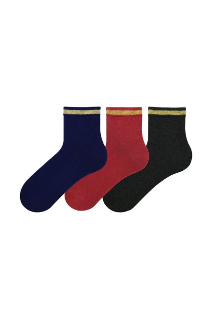 BROSS - Bross Simli Çember Desenli Kadın Soket Çorap