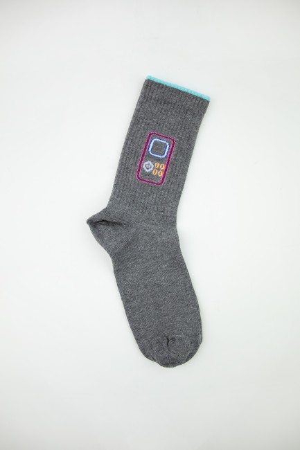 Bross Tetris Temalı Erkek Çorap - Thumbnail