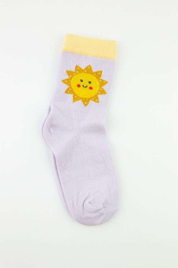 Bross Weather Desen Kız Çocuk Soket Çorap
