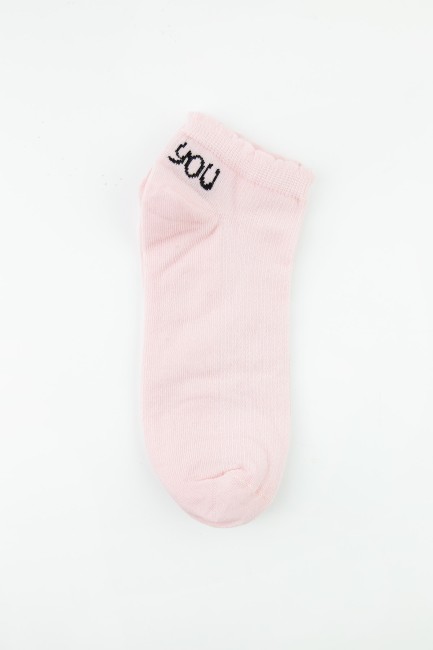 Bross Yazılı Kadın Patik Çorap - Thumbnail